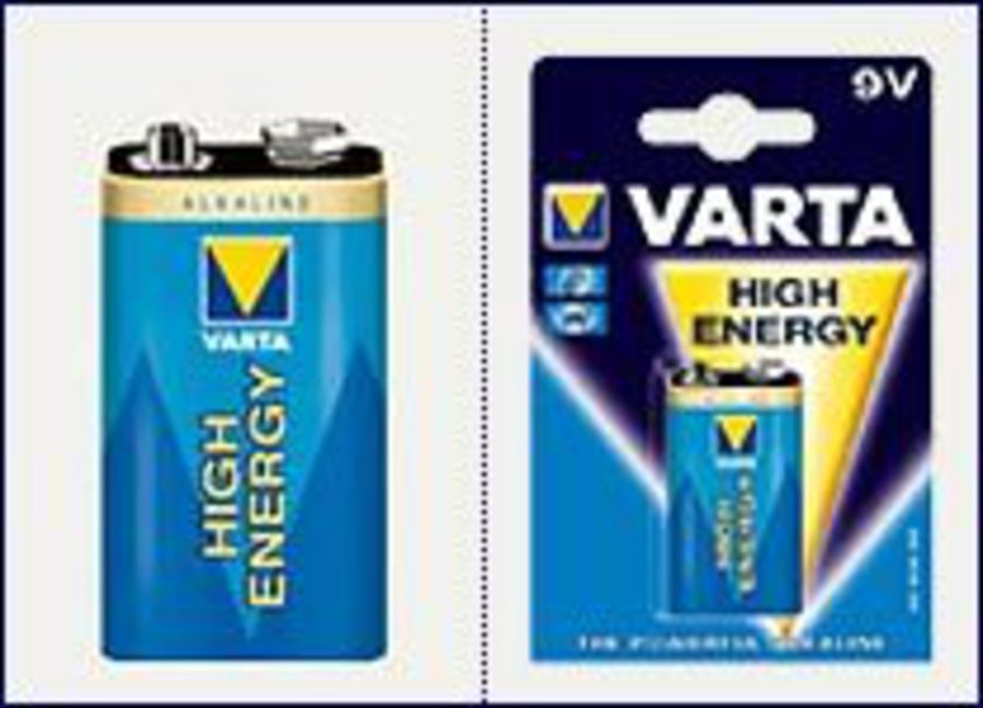 Varta High Energy Alkaline Battery 9V x 1 per pack image 0